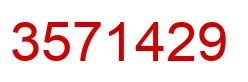 Number 3571429 red image