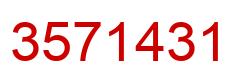 Number 3571431 red image