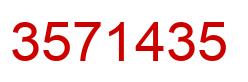 Number 3571435 red image