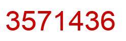 Number 3571436 red image