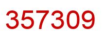 Number 357309 red image