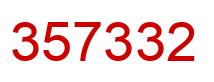 Number 357332 red image