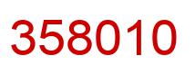 Number 358010 red image