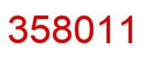 Number 358011 red image