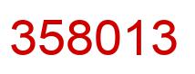 Number 358013 red image