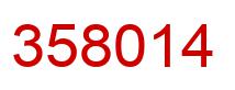 Number 358014 red image
