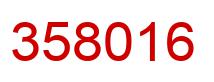 Number 358016 red image
