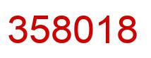 Number 358018 red image