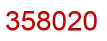 Number 358020 red image