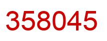 Number 358045 red image