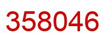 Number 358046 red image