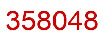 Number 358048 red image