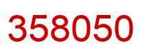 Number 358050 red image
