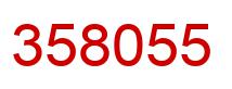 Number 358055 red image
