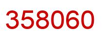 Number 358060 red image