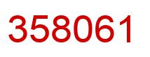 Number 358061 red image