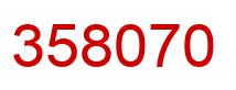 Number 358070 red image