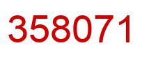 Number 358071 red image