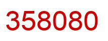 Number 358080 red image