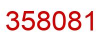 Number 358081 red image