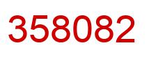 Number 358082 red image