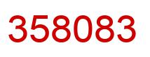 Number 358083 red image