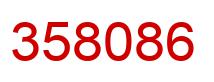 Number 358086 red image