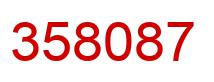 Number 358087 red image