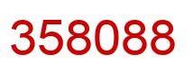 Number 358088 red image