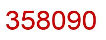 Number 358090 red image