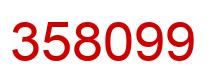 Number 358099 red image