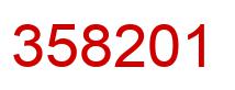 Number 358201 red image