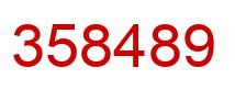 Number 358489 red image
