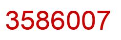 Number 3586007 red image