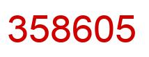 Number 358605 red image