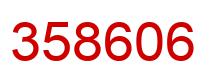 Number 358606 red image