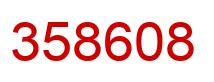 Number 358608 red image