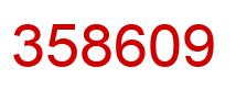 Number 358609 red image