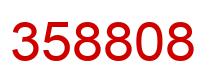 Number 358808 red image