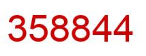 Number 358844 red image