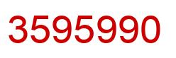 Number 3595990 red image