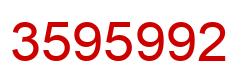 Number 3595992 red image
