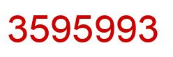 Number 3595993 red image