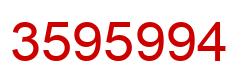 Number 3595994 red image