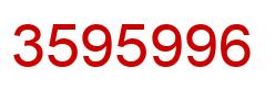 Number 3595996 red image