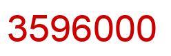 Number 3596000 red image