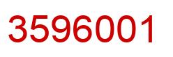 Number 3596001 red image
