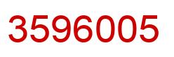Number 3596005 red image