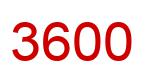 Number 3600 red image