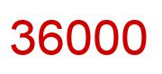 Número 36000 imagen rojo